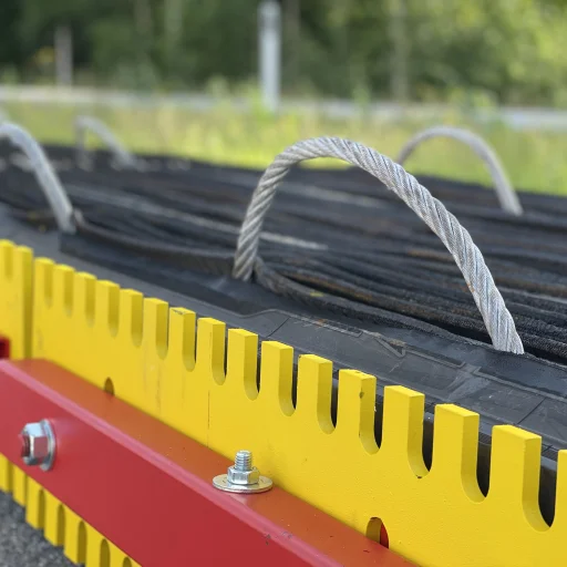 Gummislodd 2800 mm med tannet vendbart regulerbart stål