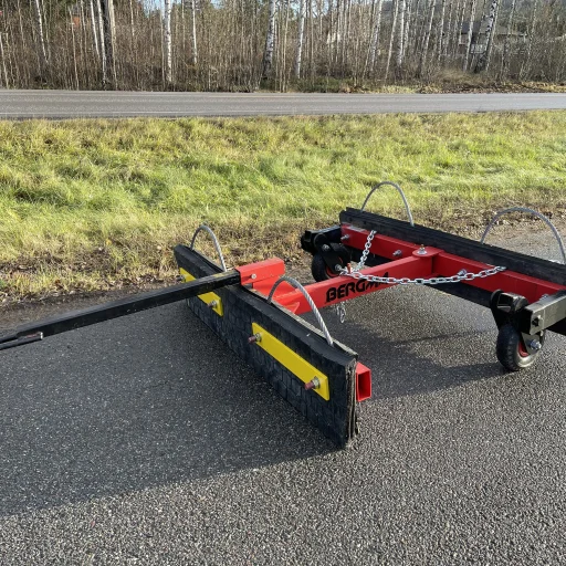 Gummislodd 1400 mm med tannet stål uni / atv med hjul