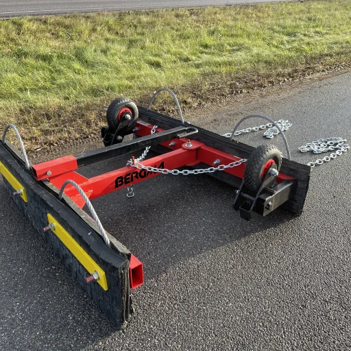 Gummislodd 1400 mm med tannet stål uni / atv med hjul