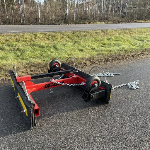 Gummislodd 1400 mm med tannet stål uni / atv med hjul