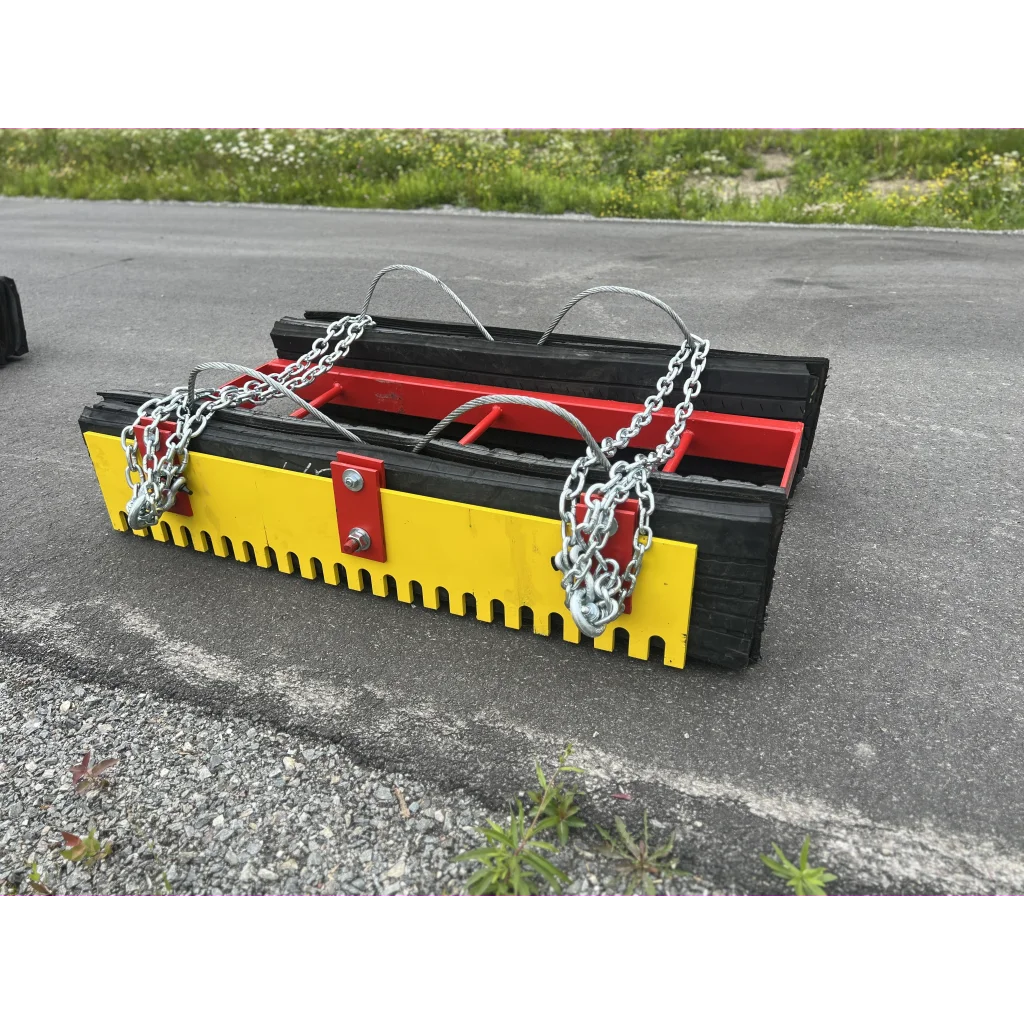 Gummislodd 1500 mm med tannet regulerbart stål