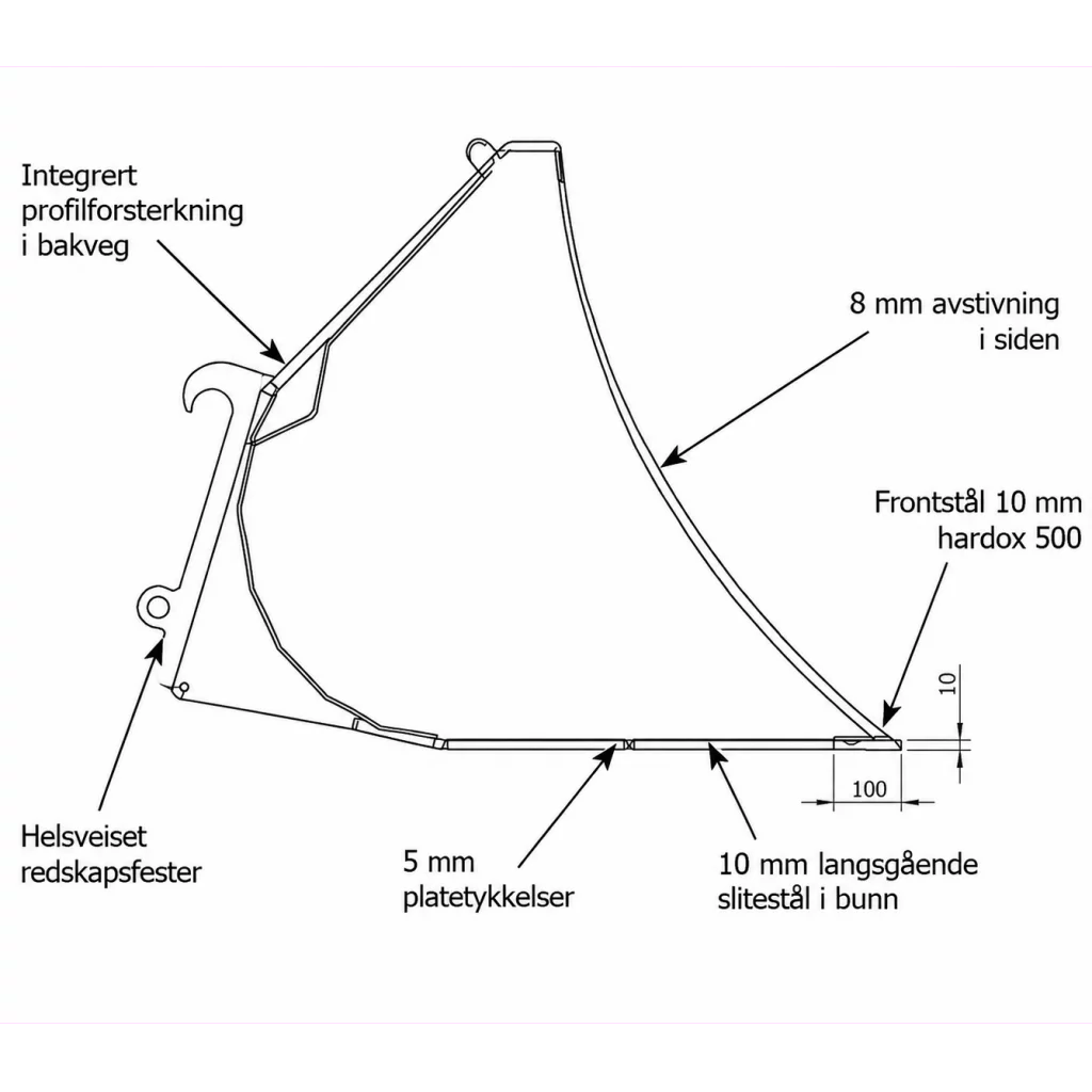 Ls snøskuffe bredde 240cm, EURO