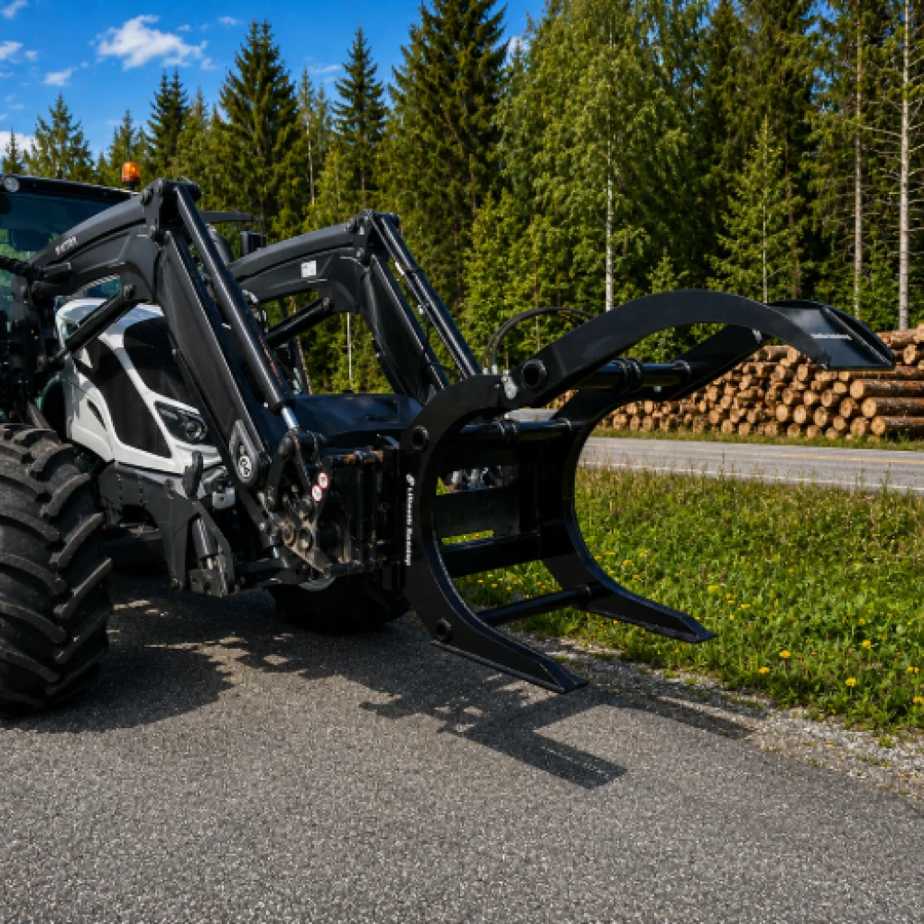 Lilleseth tømmerklo for frontlaster 1 sylinder SMS
