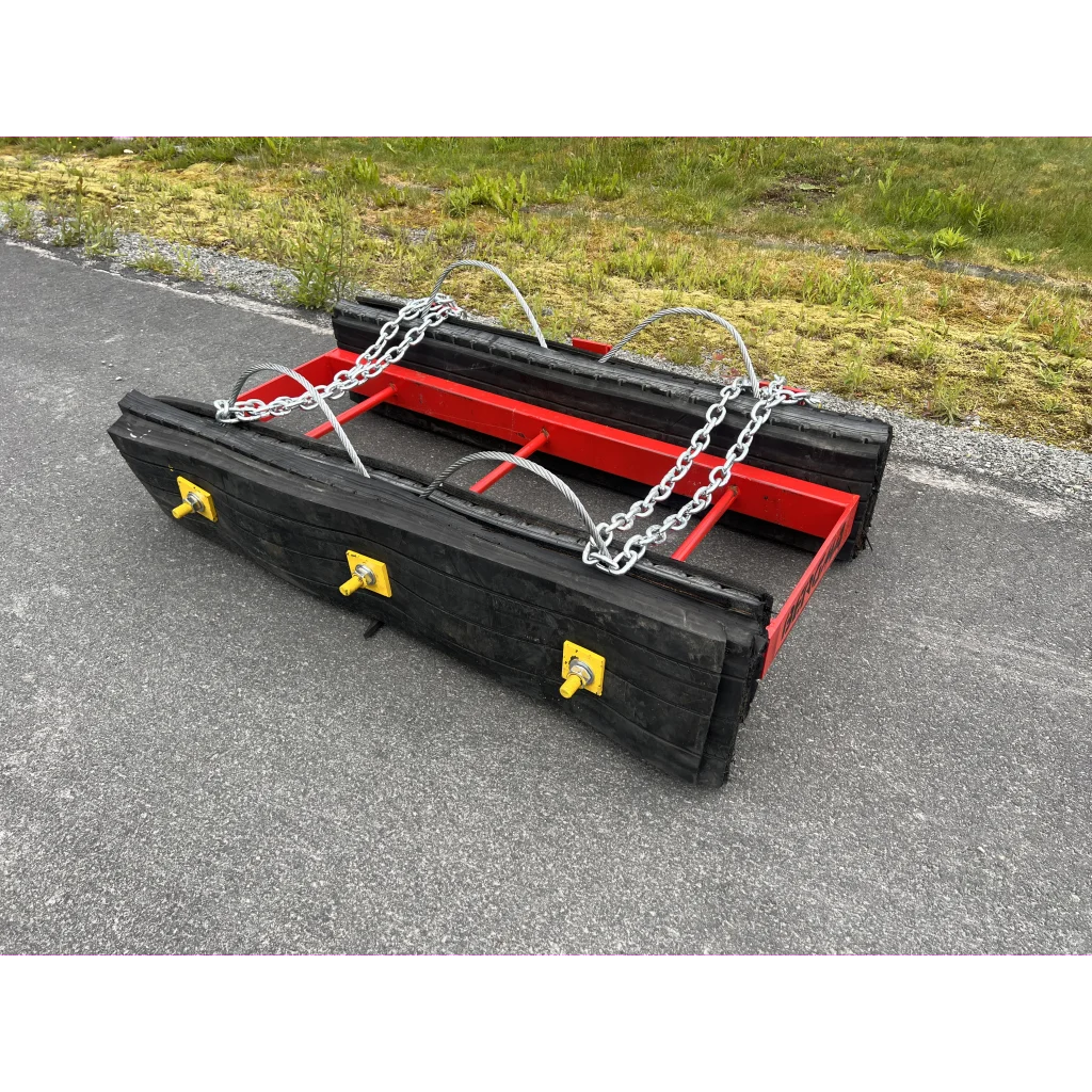 Gummislodd 1500 mm med tannet regulerbart stål