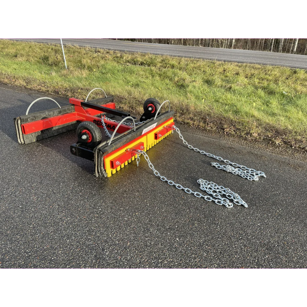 Gummislodd 1400 mm med tannet stål uni / atv med hjul