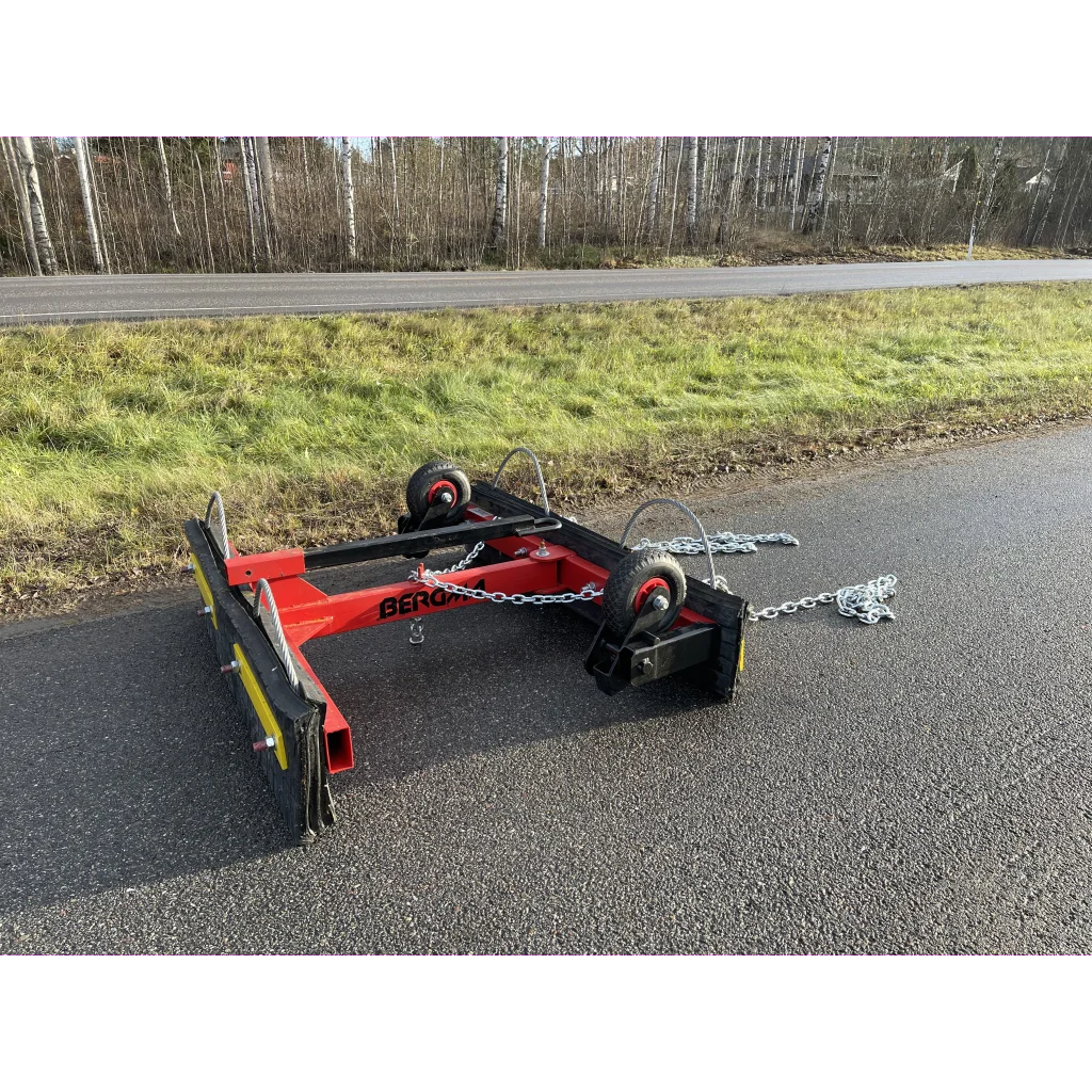 Gummislodd 1400 mm med tannet stål uni / atv med hjul