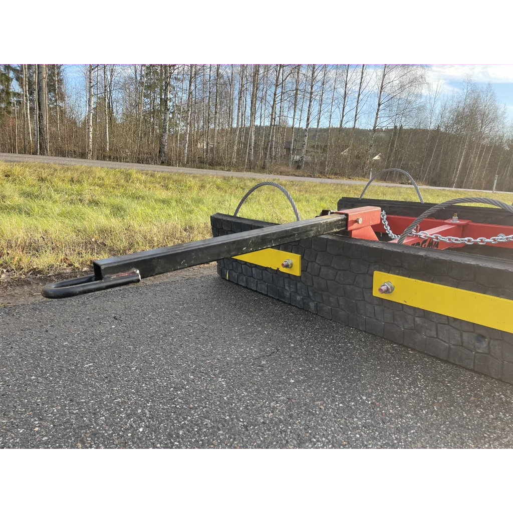 Gummislodd 1400 mm med tannet stål uni / atv med hjul
