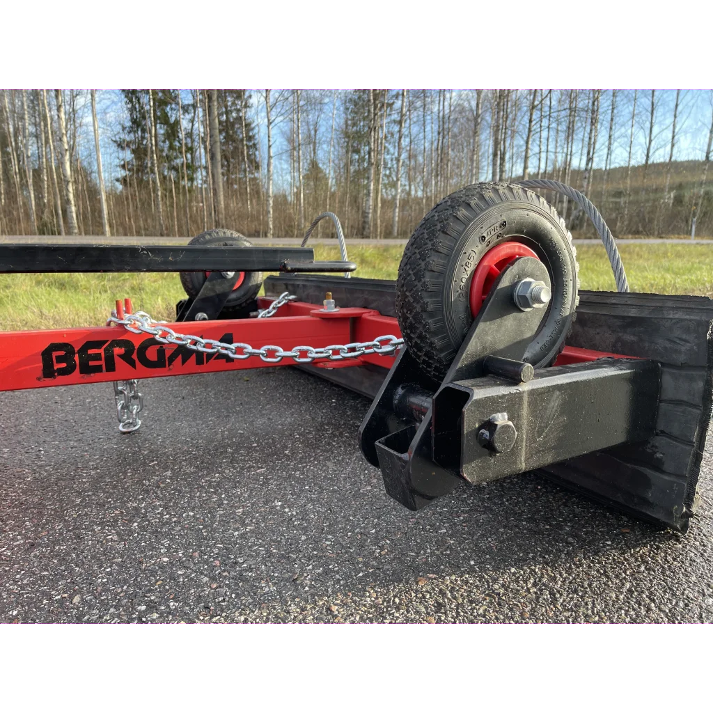 Gummislodd 1400 mm med tannet stål uni / atv med hjul