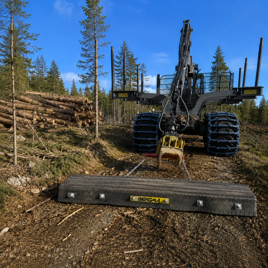 Skogsmatte 3000 mm med kranfeste m / hardox