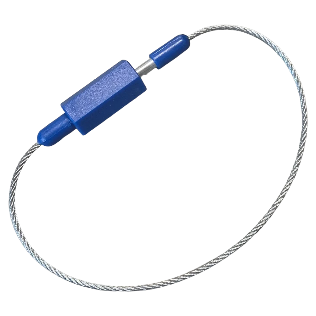 Wire med klikklås for merkeskilt