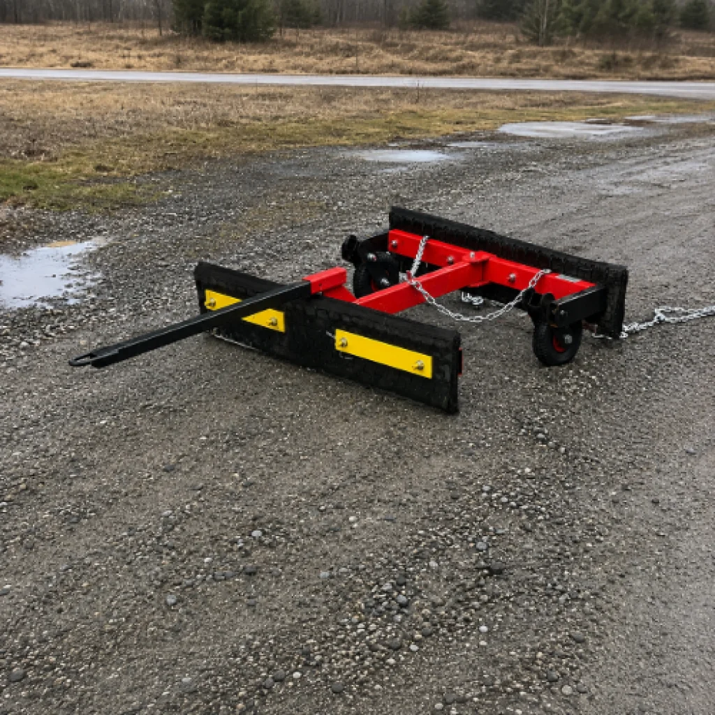 Gummislodd 1400 mm med tannet stål uni / atv med hjul